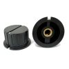KN8C Black Knob 34x18mm Shaft Diameter 6.35mm