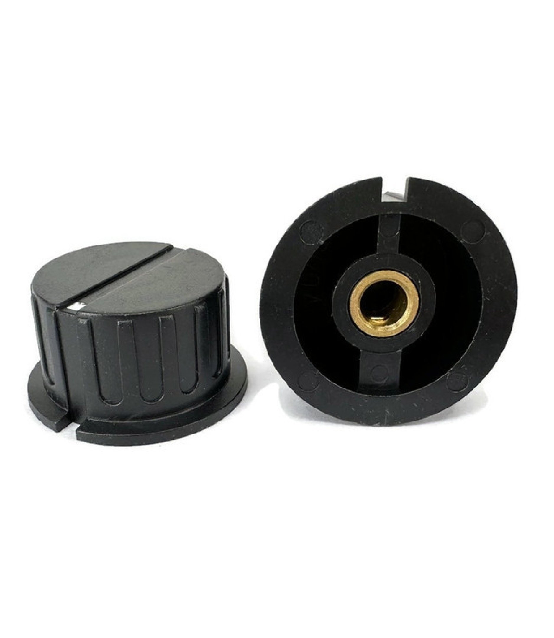 KN8C Black Knob 34x18mm Shaft Diameter 6.35mm