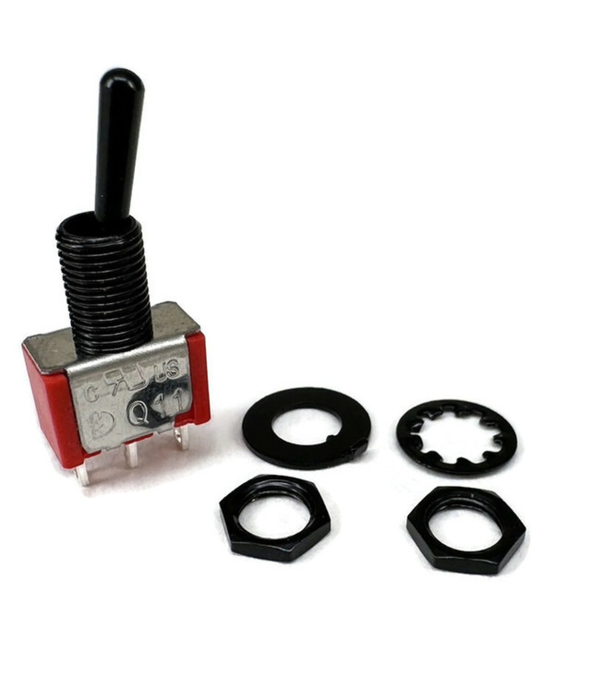Mini Toggle Switch 1M Series SPDT On-On Black Shaft