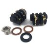 REAN Neutrik NYS2152G 6.35mm 1/4" Mono Insulated Switched Socket Jack Gold PCB Pins