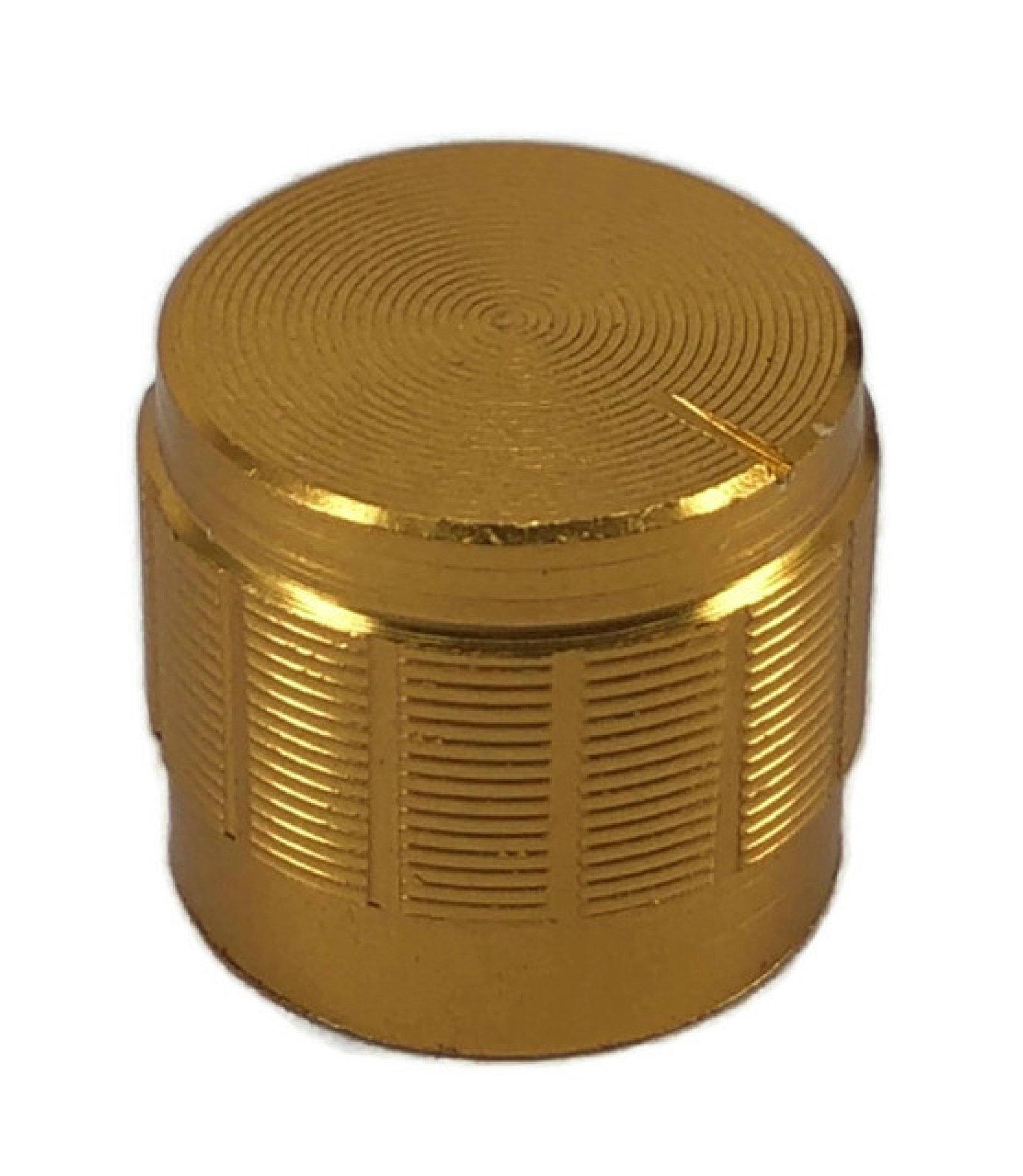 Knurled Aluminum Gold Knob 13x15mm Shaft Diameter 6x18T