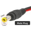 DC Power Jack 2.1x5.5mm Male With Wire Cable