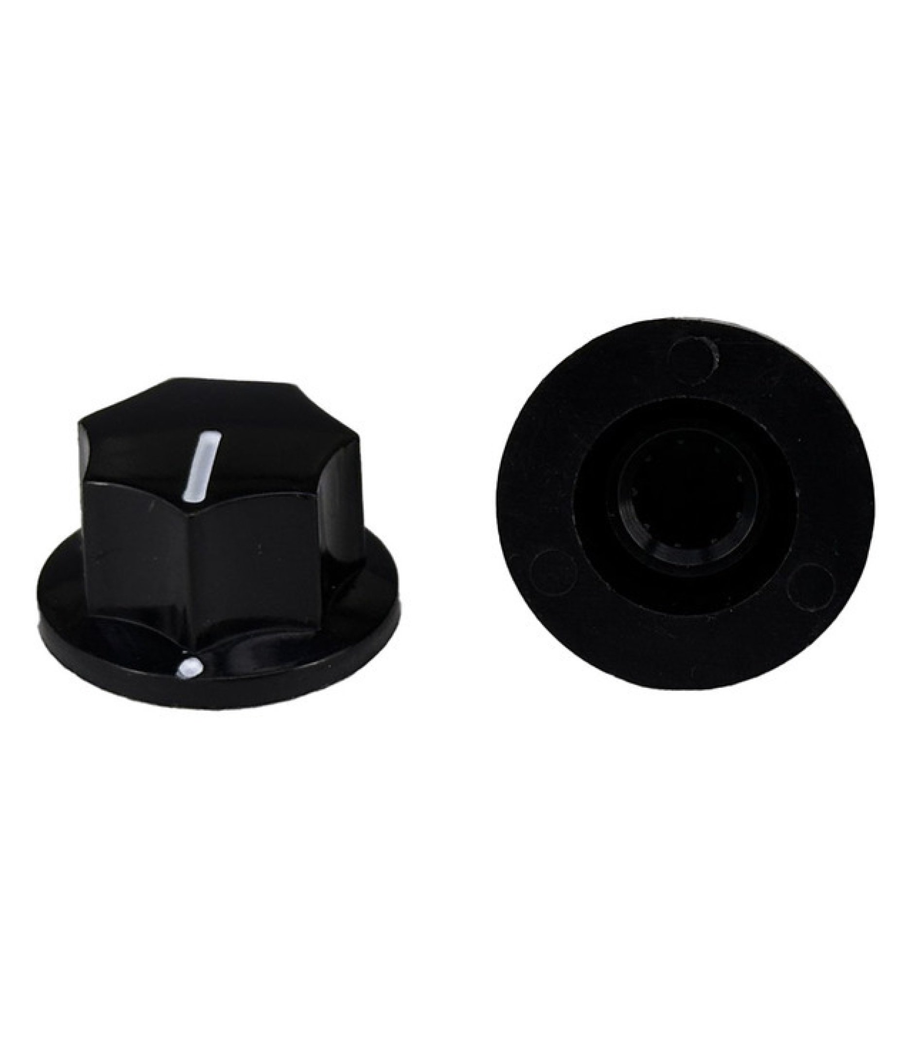 MXR Style Fluted Black Knob Shaft 6x18T
