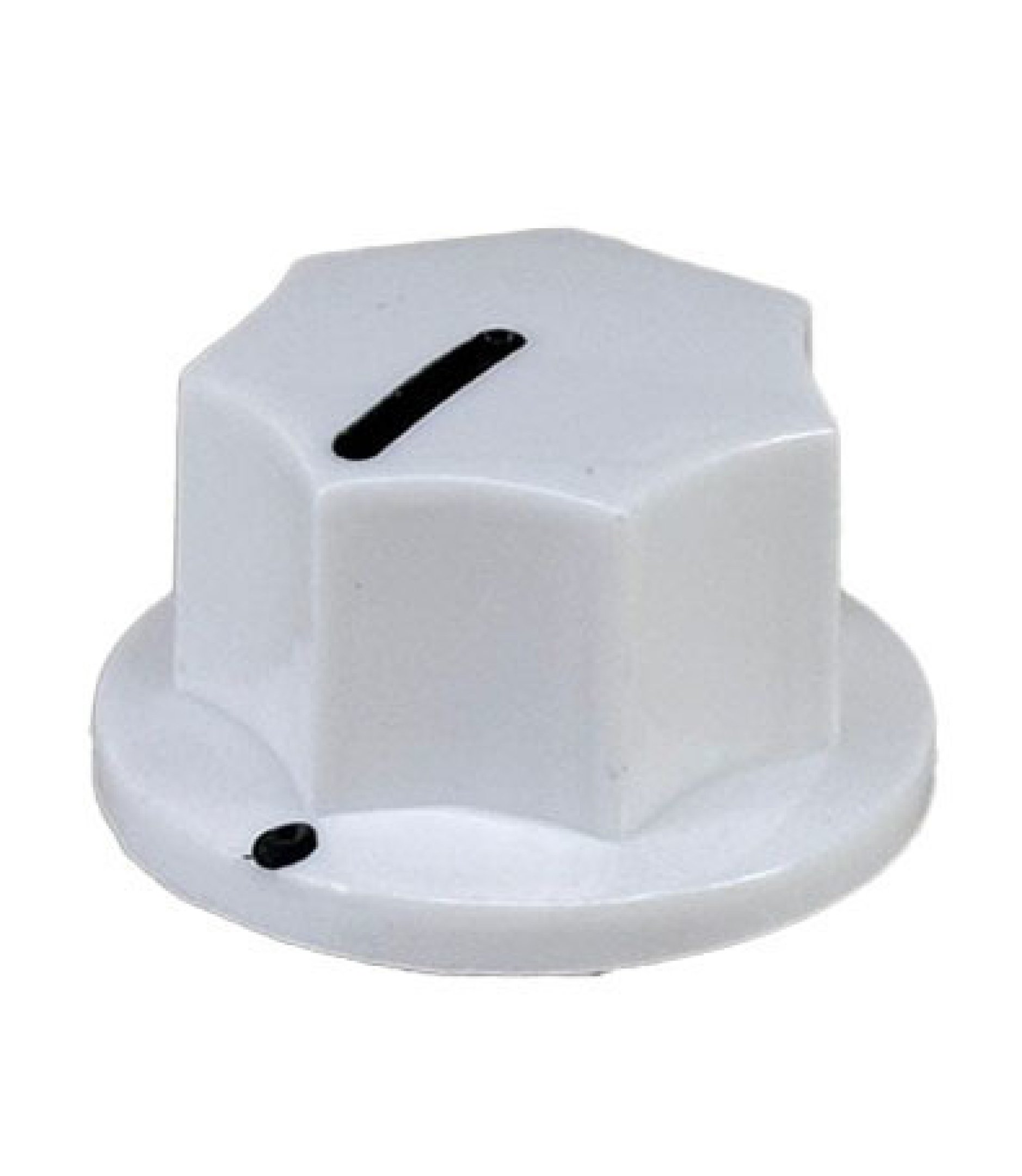 MXR Style Fluted White Knob Shaft 6x18T