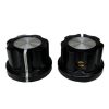 Boss Style Silver Top Black Knob 23mm