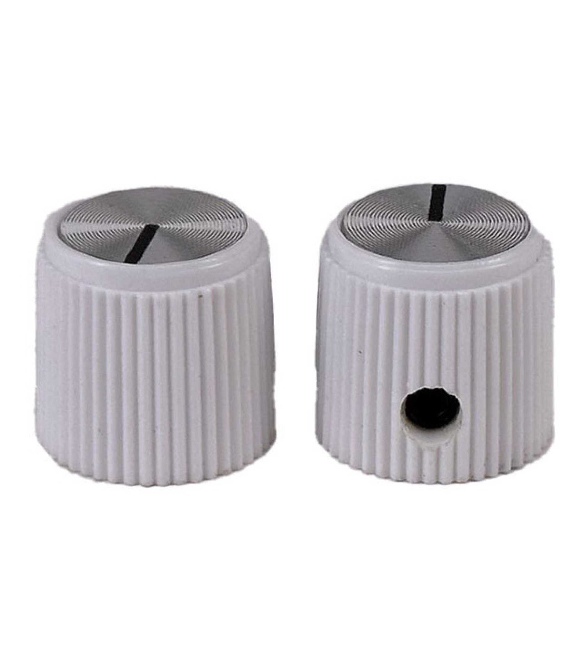 White Rogan knob 13x12mm Shaft Hole 6.4mm