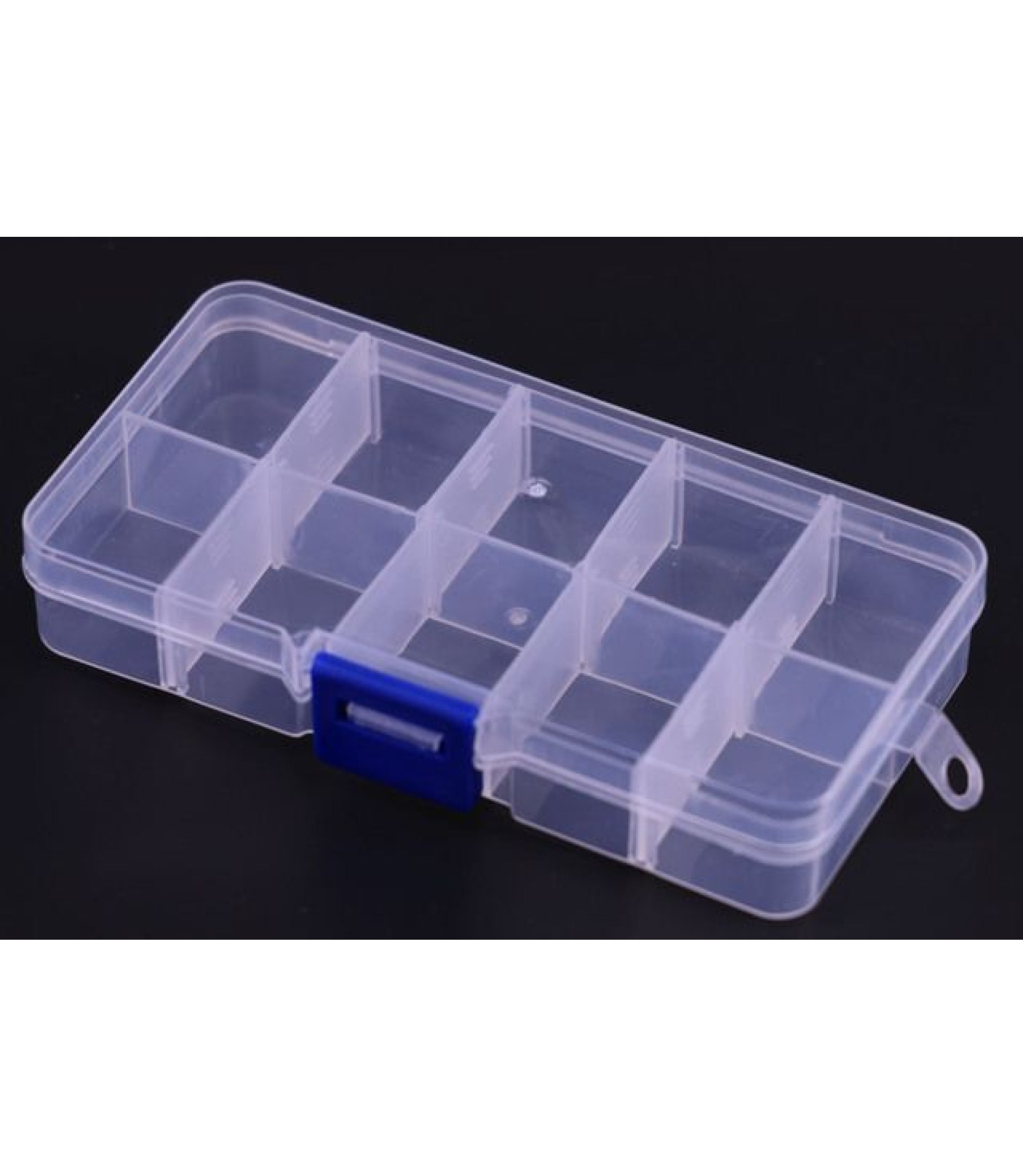 10 Grid Transparent Plastic Project Box 6.5*12.8*2.3 cm
