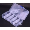 10 Grid Transparent Plastic Project Box 6.5*12.8*2.3 cm