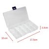 15 Grid Transparent Plastic Project Box 10*17.5*2.3cm
