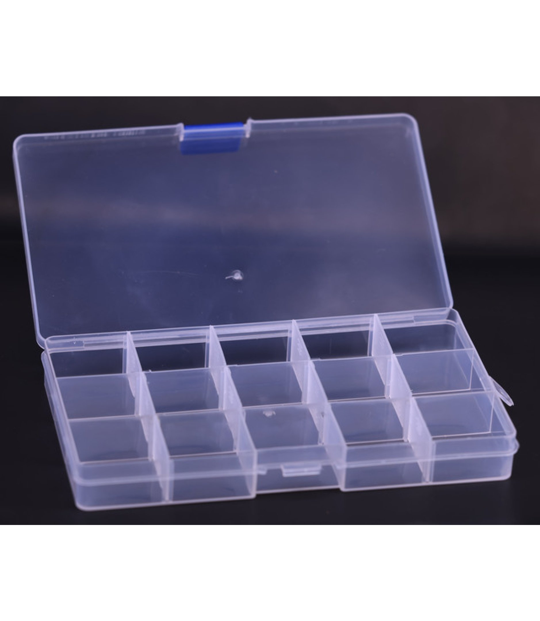 15 Grid Transparent Plastic Project Box 10*17.5*2.3cm