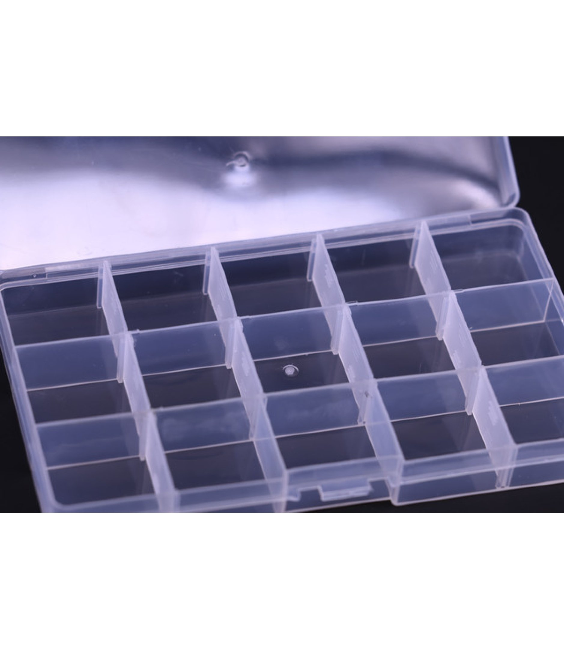 15 Grid Transparent Plastic Project Box 10*17.5*2.3cm