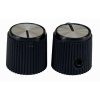 A-7039_1.jpg Black Rogan knob 13x12mm Shaft Hole 6.4mm