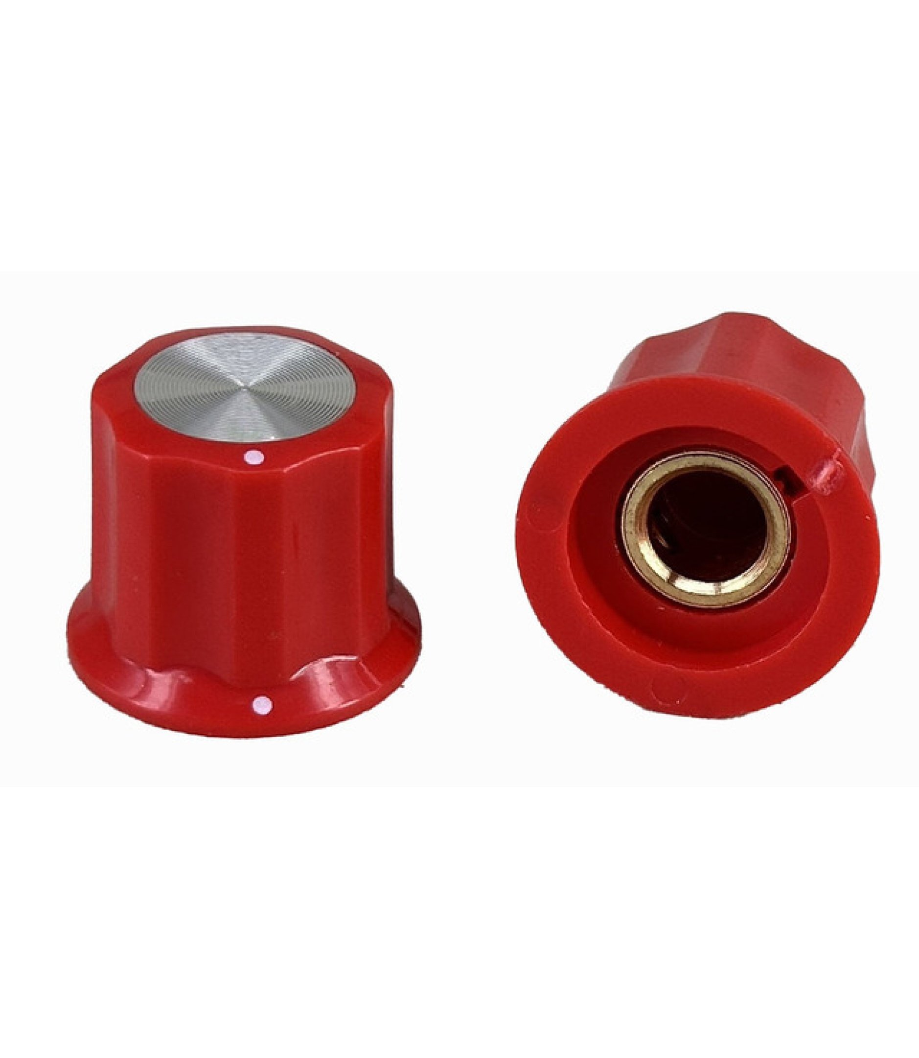 Red Moog Knob 19x16mm Shaft 6.4mm
