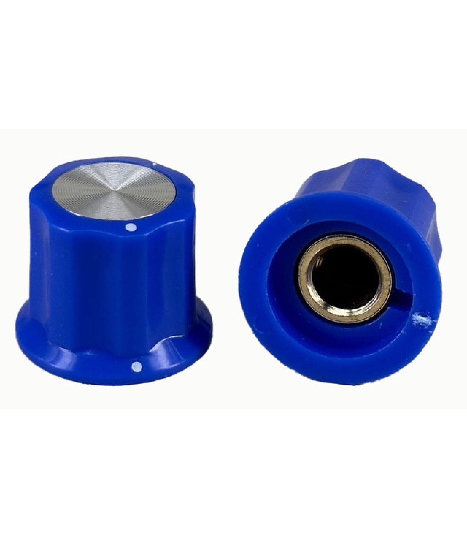 Blue Moog Knob 19x16mm Shaft 6.4mm