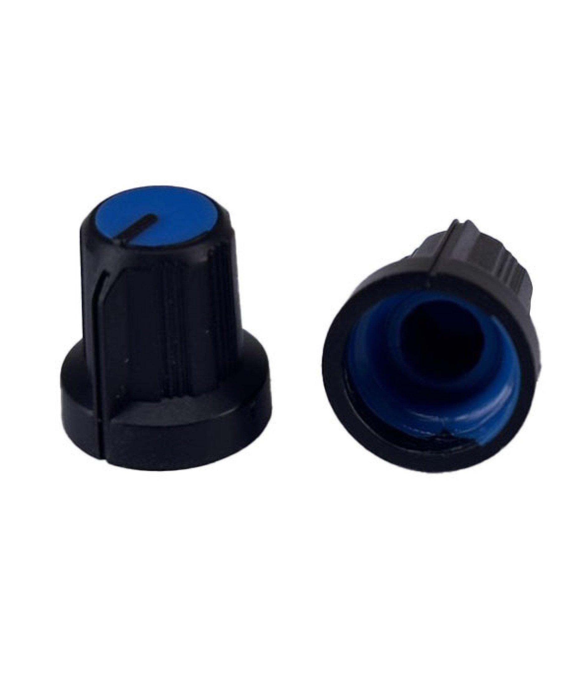 Black body Blue Top Knob 15x16 Shaft 6x18T