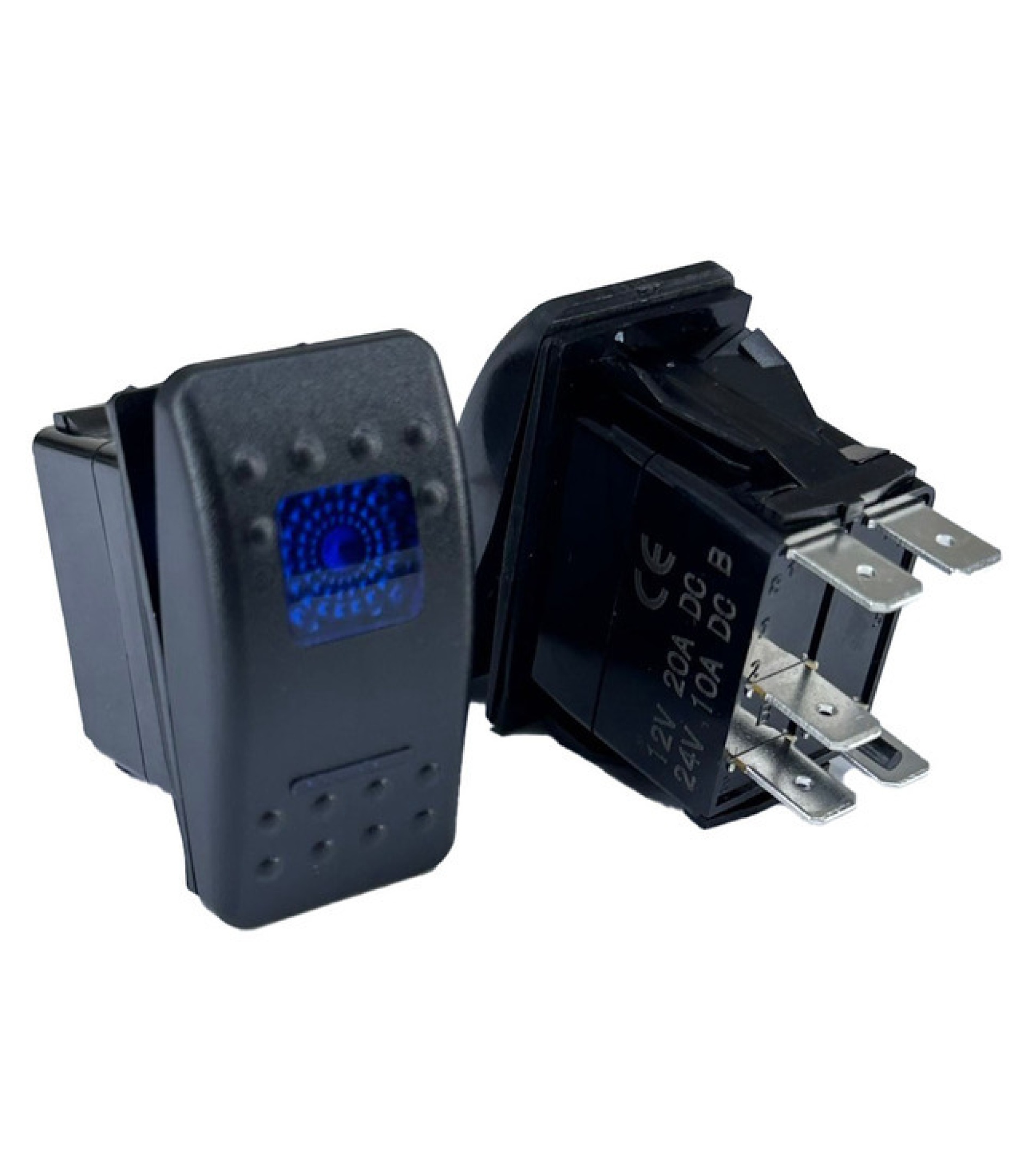 Marine Switch SPST ON-OFF 12V 20A With Blue LED