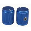Aluminum Control Knurled knob Shaft Hole 6.4mm Light Blue