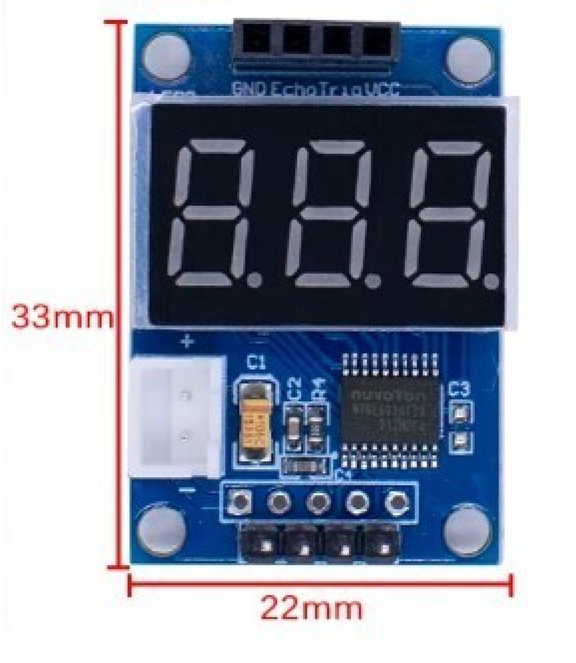 Ultrasonic Distance Measurement HC-SR04 Display Module
