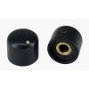 Black Ebony Dome knob 20x17mm Shaft 6.00mm