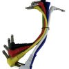 6 wires 6.35mm 1/4" Right Angled Plug Mono Patch Cable 20cm
