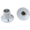 White Rogan knob 23x17mm Shaft 6.4mm