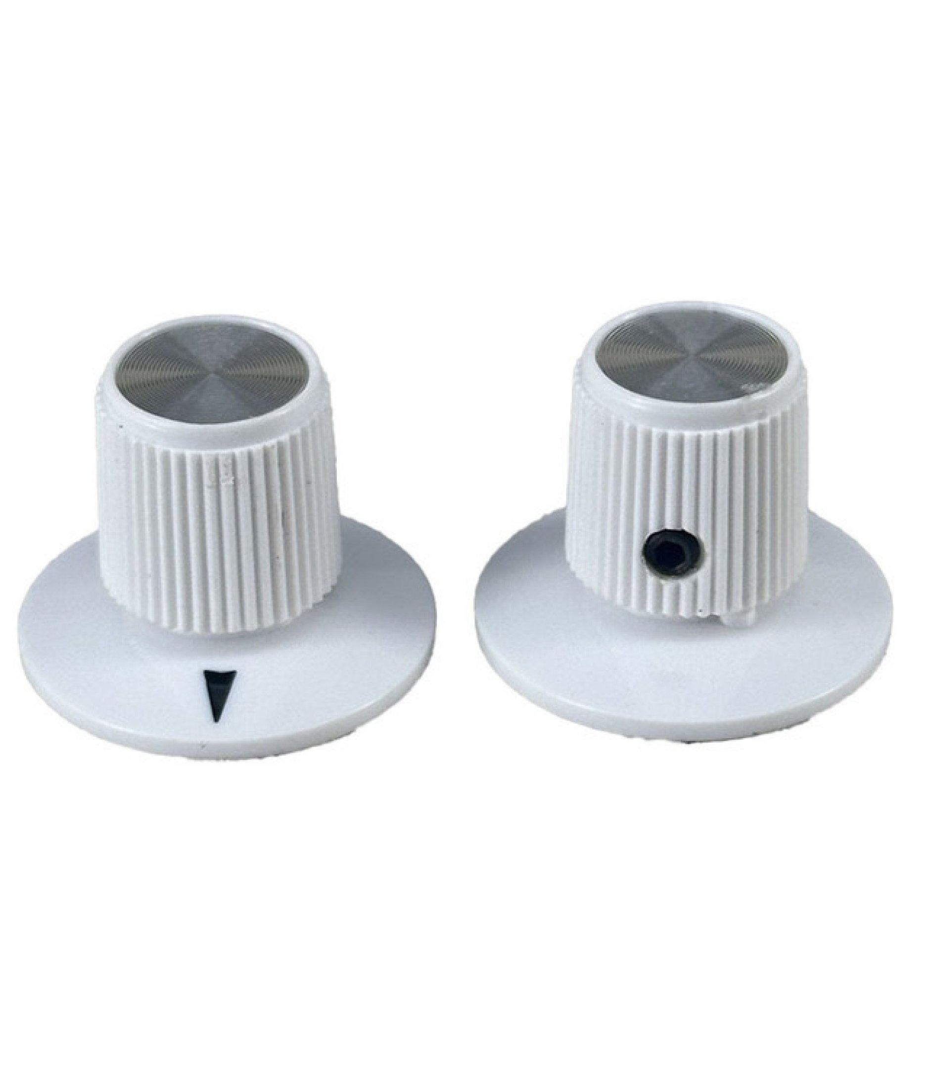 White Rogan knob 23x17mm Shaft 6.4mm