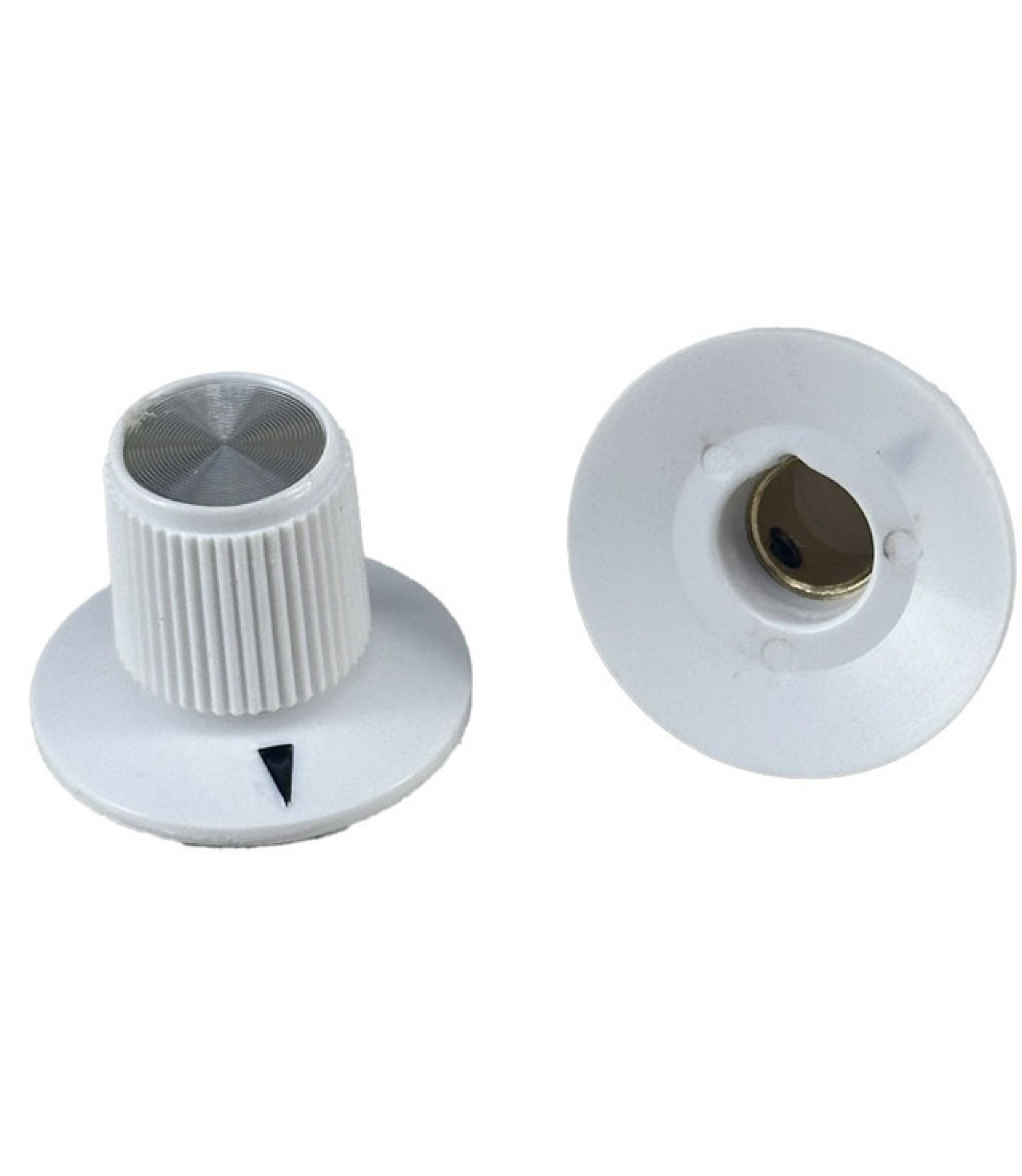 White Rogan knob 23x17mm Shaft 6.4mm