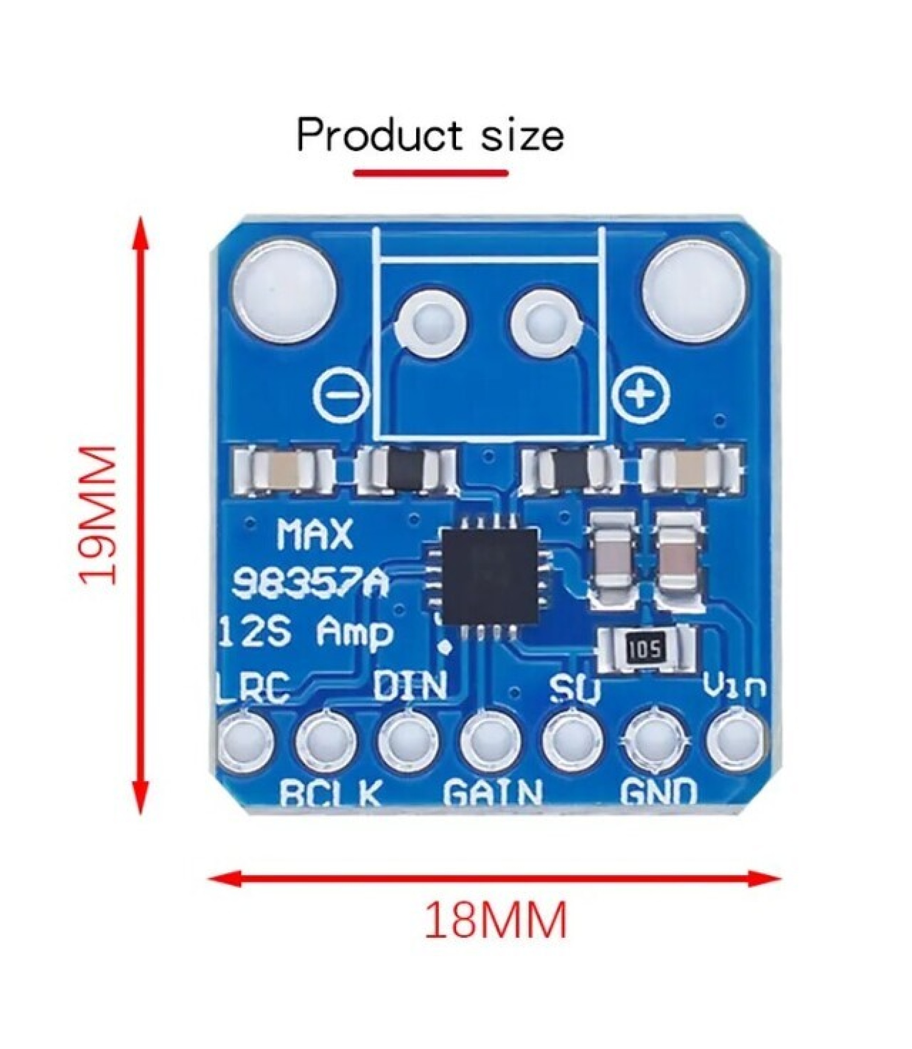 A-7425.jpg MAX98357 I2S 3W Class D Amplifier Breakout
