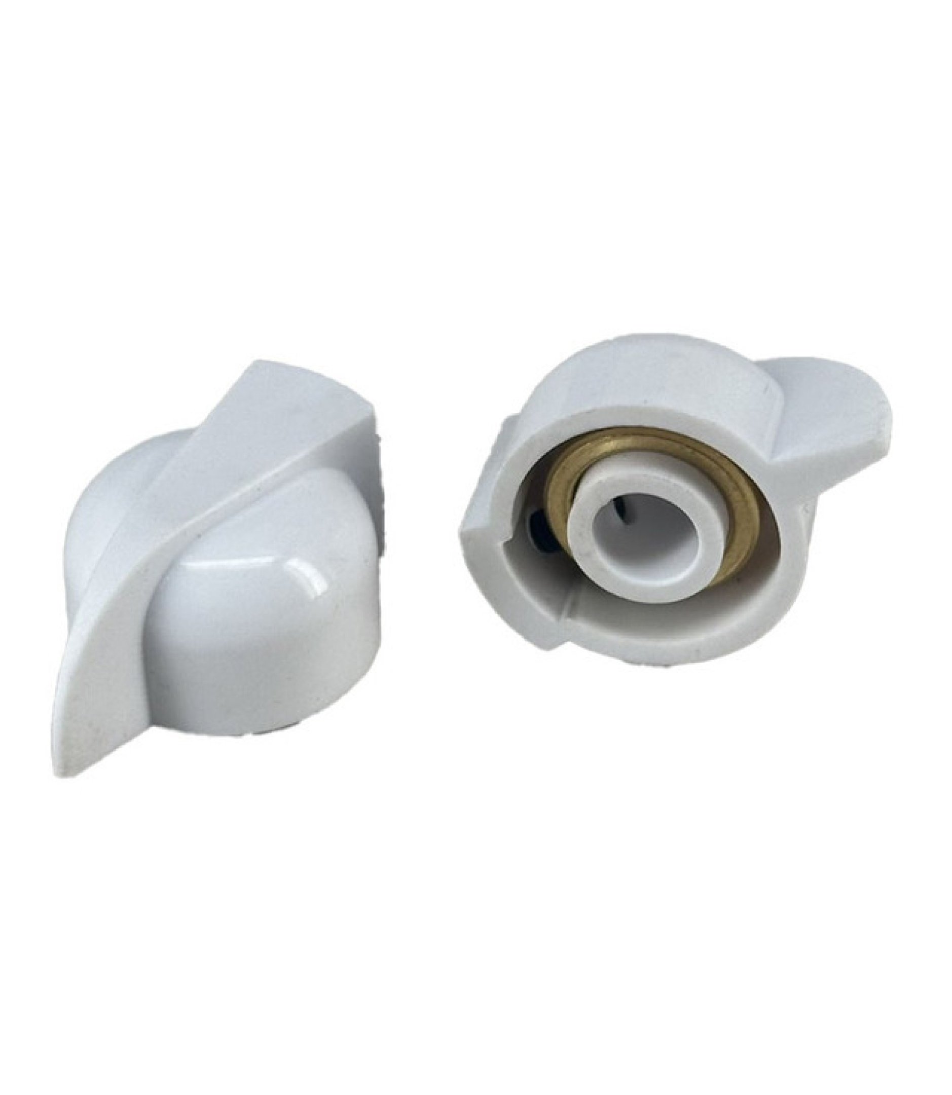 White Zonker Chicken head knob Shaft 6.4mm