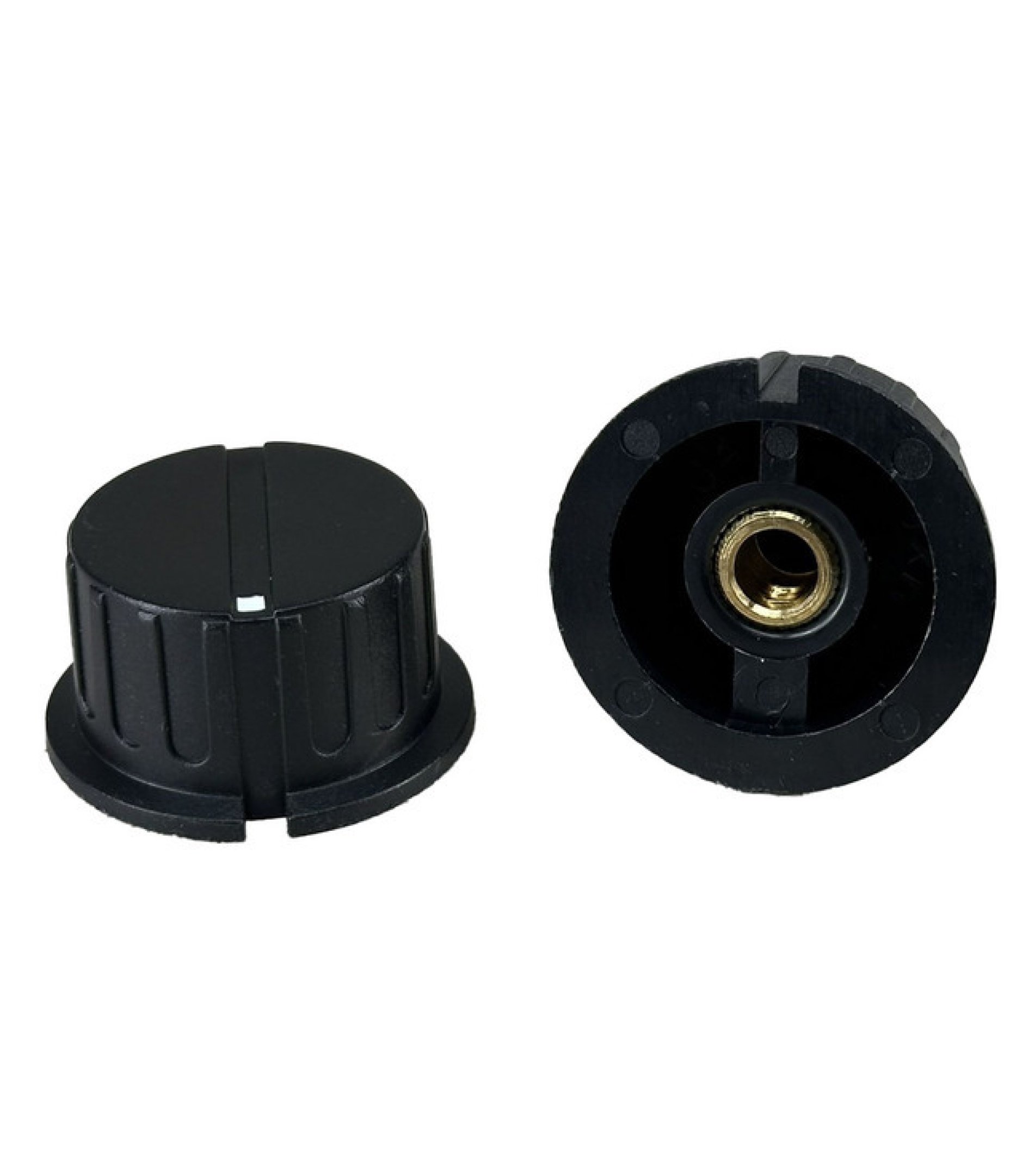 KN8C Black Knob 34x18mm Shaft Diameter 6.35mm