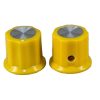 Yellow Moog Knob 19x16mm Shaft 6.4mm