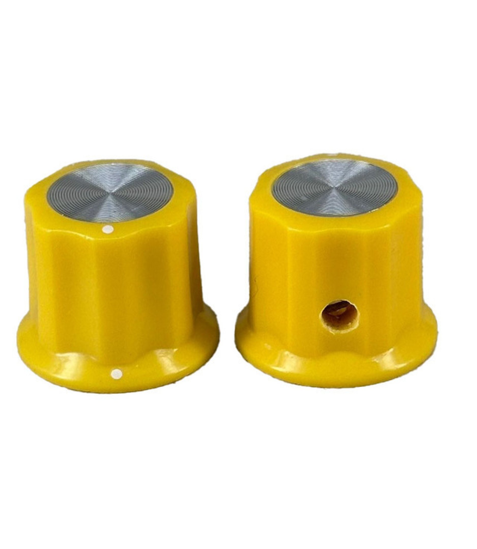 Yellow Moog Knob 19x16mm Shaft 6.4mm