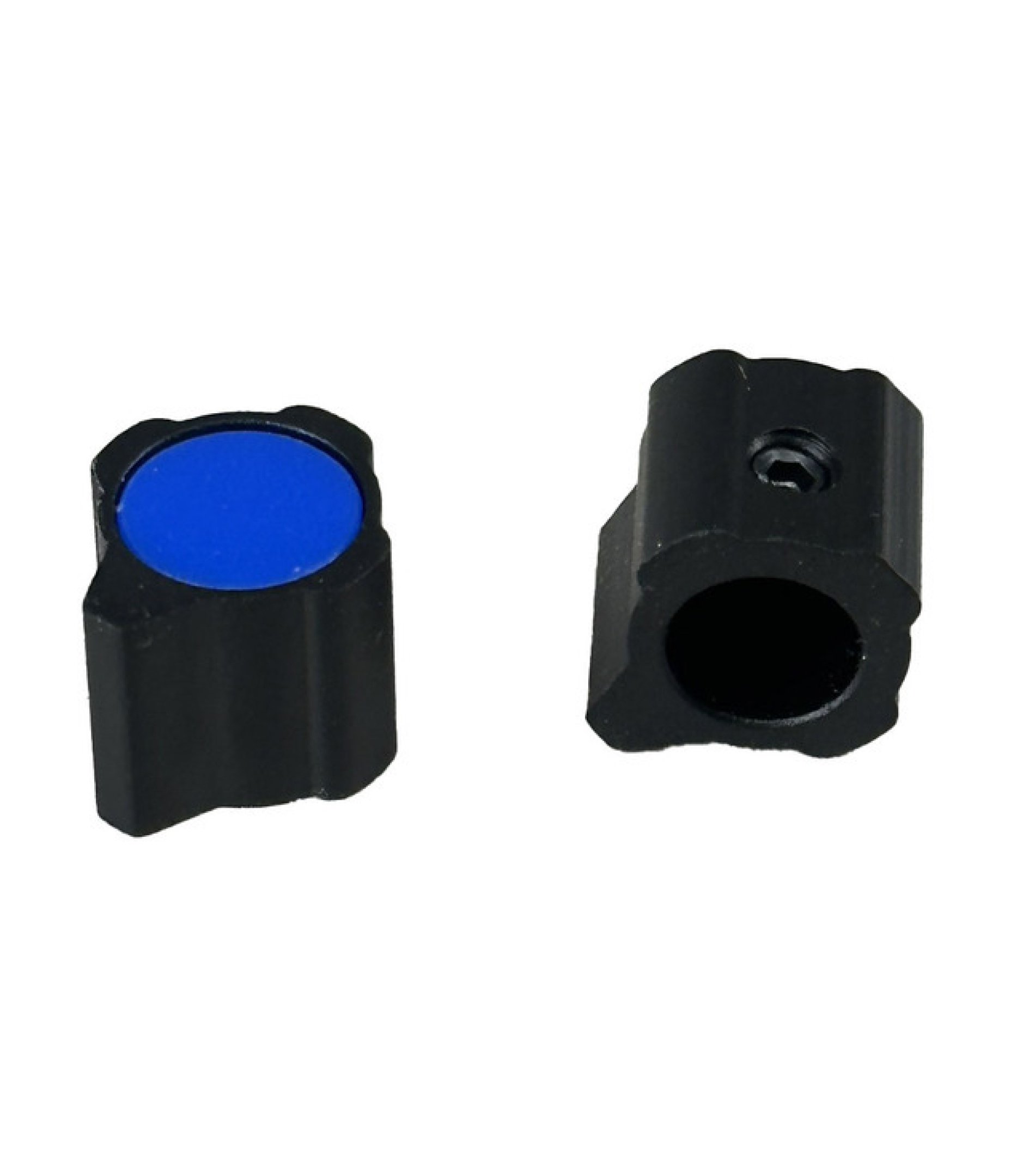 A-7583-2.jpg API Equalizers Black body Blue Top Knob 11x9.5 Shaft 6.4mm