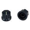 MXR Style Fluted Black Knob 19x15.3mm Shaft 6x18T with Shiny line