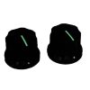 MXR Style Fluted Black Knob 19x15.3mm Shaft 6x18T with Shiny line