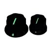 MXR Style Fluted Black Knob 19x15.3mm Shaft 6x18T with Shiny line