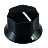 MXR Style Fluted Black Knob 25x15mm Shaft 6.4mm with Shiny line