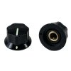 MXR Style Fluted Black Knob 25x15mm Shaft 6.4mm with Shiny line