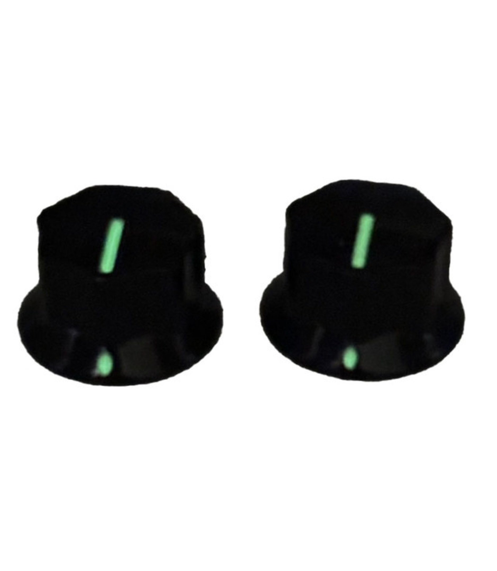 MXR Style Fluted Black Knob 25x15mm Shaft 6x18T with Shiny line