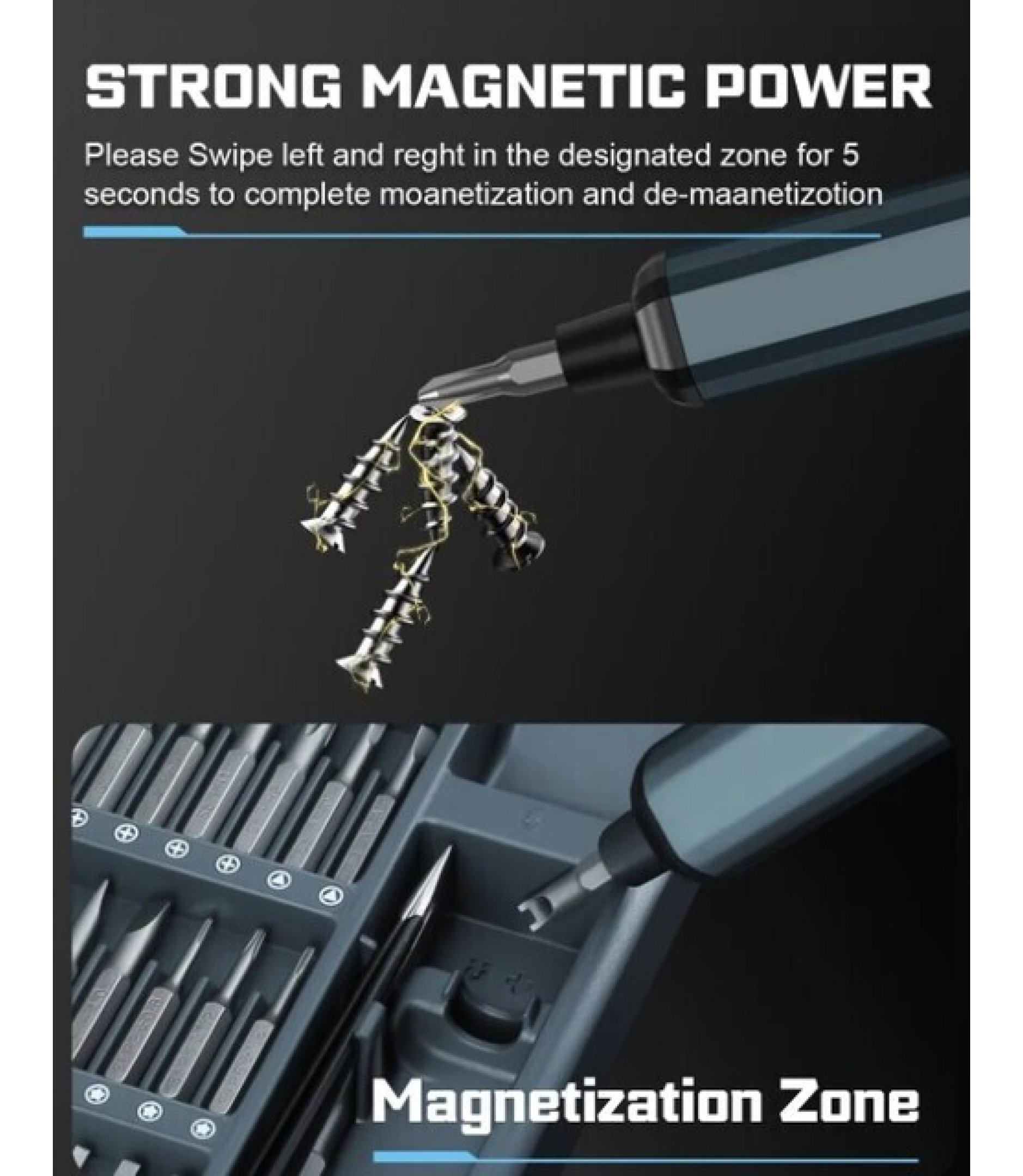 68 in 1 Electric Screwdriver Set 5 Torque Magnetic
