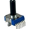 100Electronics 50K OHM Linear Taper Potentiometer D Shaft PCB 14mm Dual gang Center detent