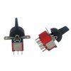 Mini Rocker Switch ON-ON-ON 4PDT Black Lever PCB Pin