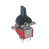 Mini Rocker Switch ON-ON-ON 4PDT Black Lever PCB Pin
