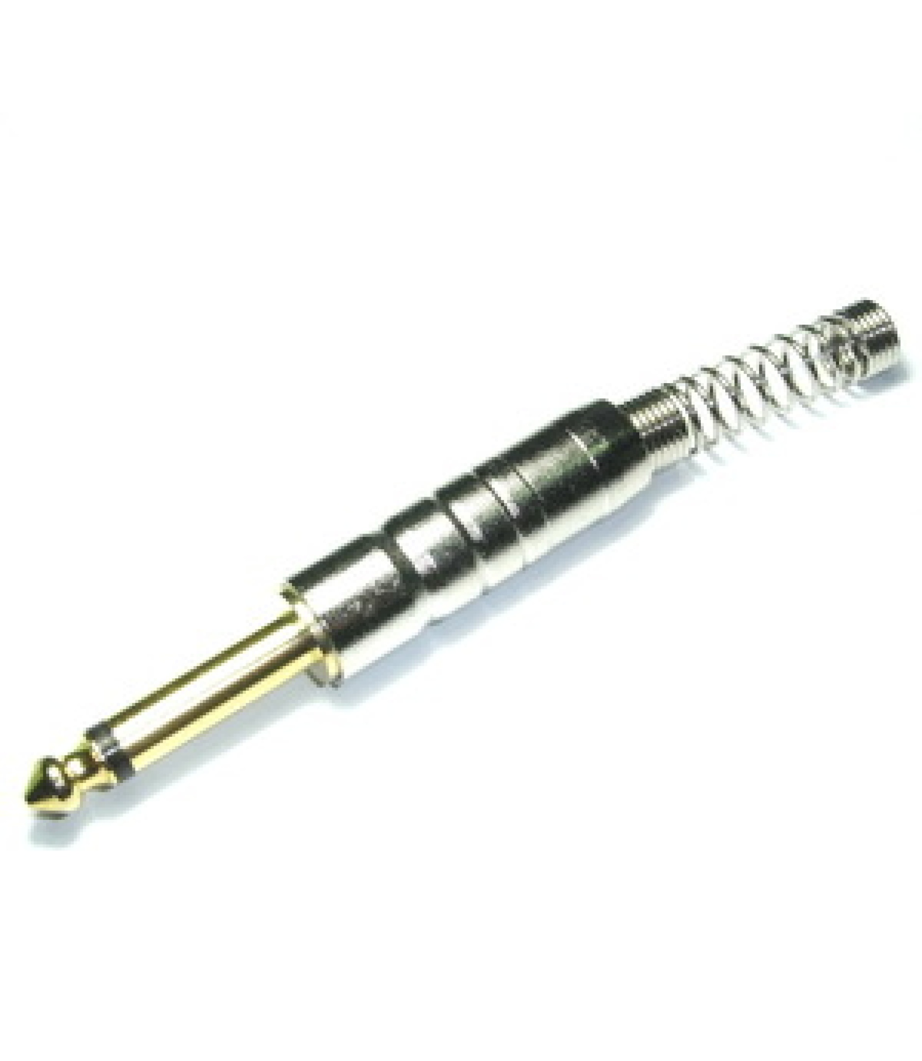 6.35mm 1/4" Gold Mono Plug with Spring