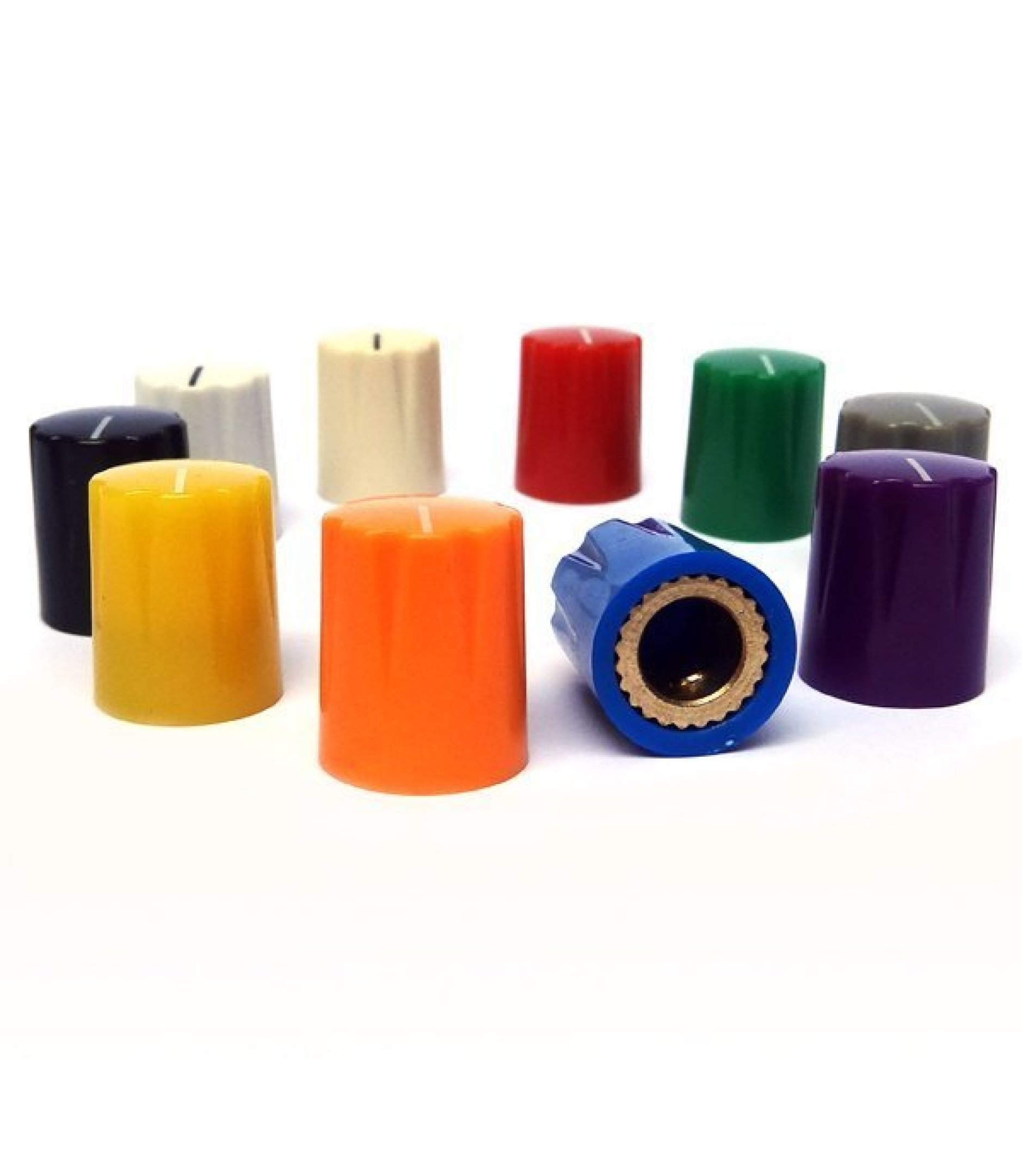 A-932-1.jpg Knob DAVIES 1900H CLONE Black Brass Insert
