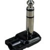 6.35mm 1/4" Stereo Right Angle Square Plug Black Housing Color