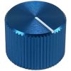 Knurled Aluminum Blue Knob Shaft Diameter 6mm