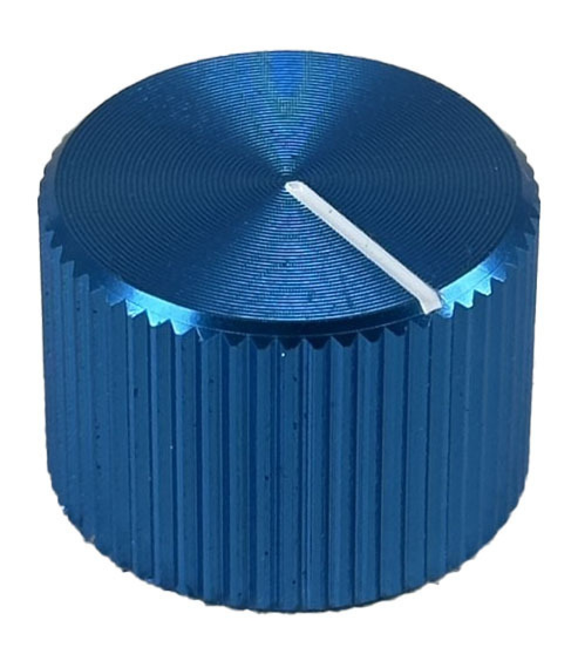 Knurled Aluminum Blue Knob Shaft Diameter 6mm