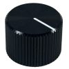 Knurled Aluminum Black Knob Shaft 6.35mm