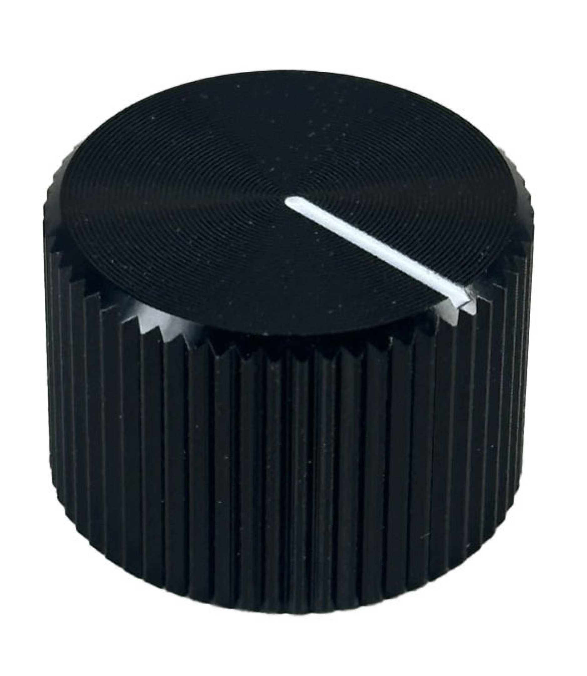 Knurled Aluminum Black Knob Shaft 6.35mm